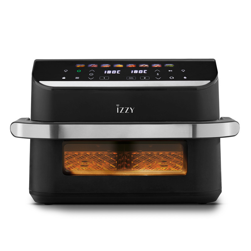 Izzy IZ-8260 Air Fryer με Διπλό Αποσπώμενο Κάδο 11lt Μαύρο
